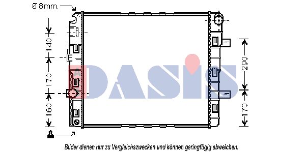 AKS DASIS radiatorius, variklio aušinimas 135100N